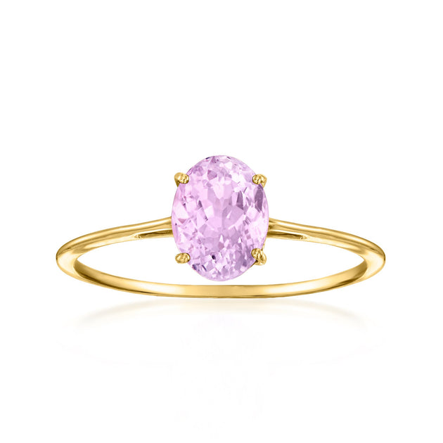 Ross-Simons Pink Kunzite Ring Yellow Gold US 7 2