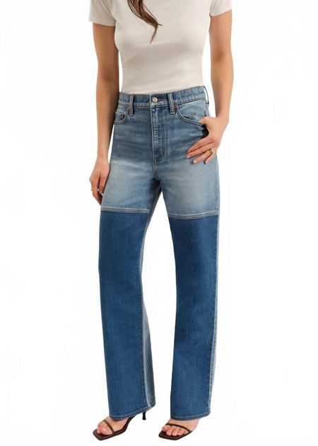 DAZE City Straight High Rise Straight Leg Jeans Multi 26 2