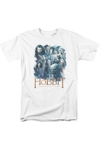 Gildan Hobbit Main Characters T-Shirt White Small 2