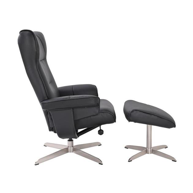 Starline Designs LLC Scandinavian Recliner and Ottoman 5