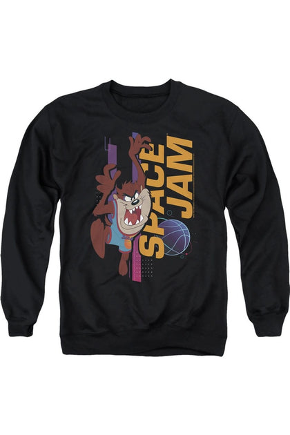 Gildan Space Jam 2 Taz Standing Crewneck Sweatshirt Black XXL 2