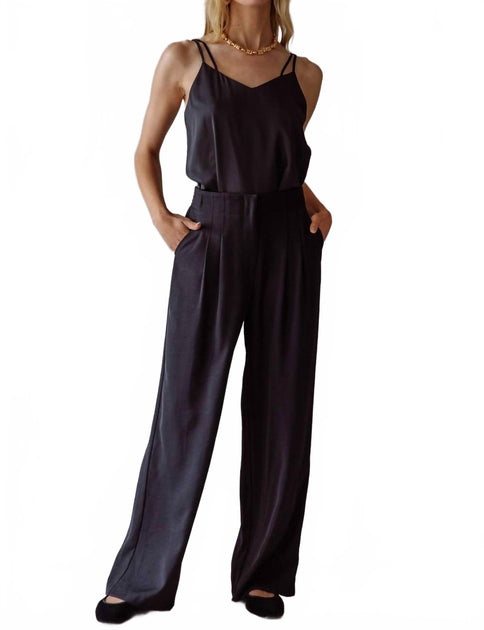SKIES ARE BLUE Recycled Wide Leg Pant Grey Medium 2