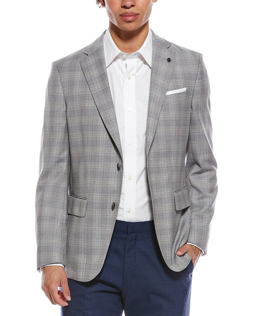 Hugo Boss Hutson Wool Blazer Silver US 40 Regular 2
