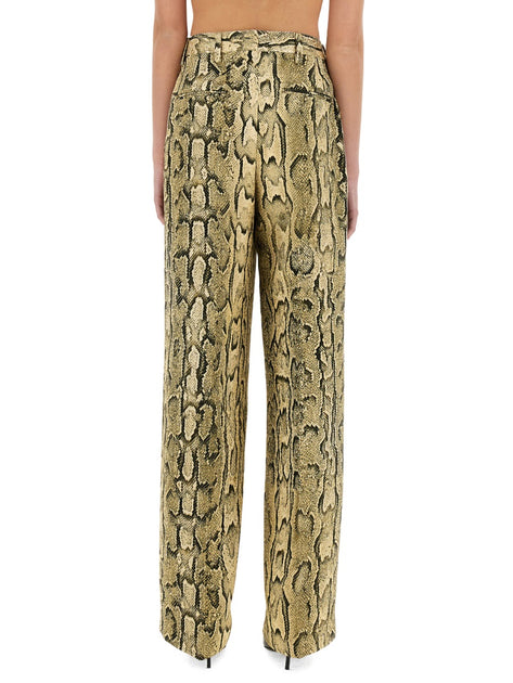 Dries Van Noten Strukturierte Jacquard-Hose mit weiter Passform Grün 4
