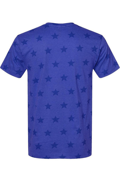 Code Five Star Print Tee Blue Small 3