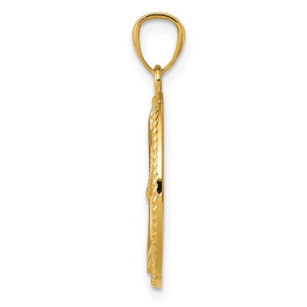 Diamond2Deal Anchor Rope Pendant Gold 3