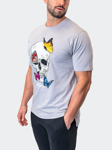 Maceoo Butterfly T-Shirt Grey/White 4XL 3