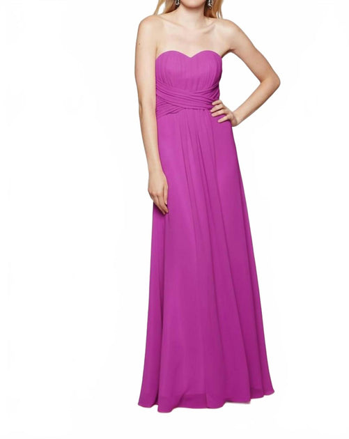 Milano Formals Serenity Drape Strapless Gown Pink US 10 3