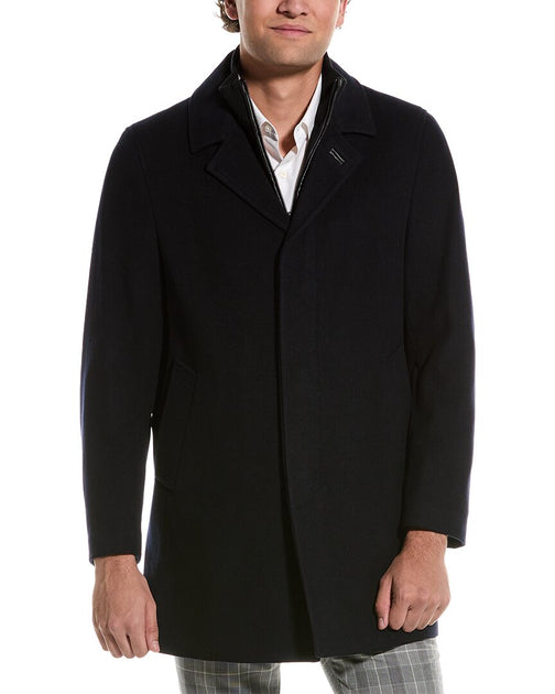 Cole Haan Wool-Blend Coat Black Large 4