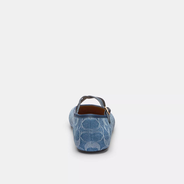 Coach Outlet Phoebe Ballet Flat Blue US 5 4