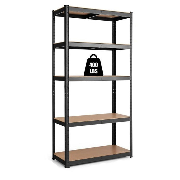 Hivvago 5 Tier Shelving Unit Black 2
