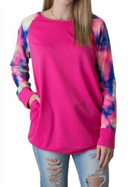 Shirley Stone Tie Dye Pocket Tunic Pink 3X 2
