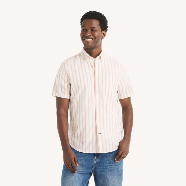 Nautica Striped Short-Sleeve Shirt White Medium 2