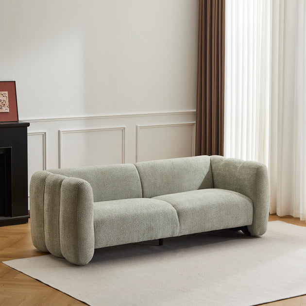 Streamdale Wave Sofa Light Green 3