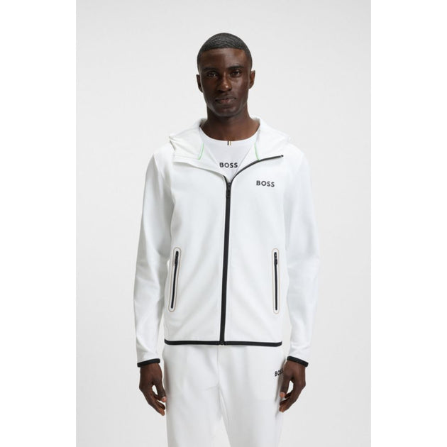 Boss Active Zip-up Hoodie White Large 4