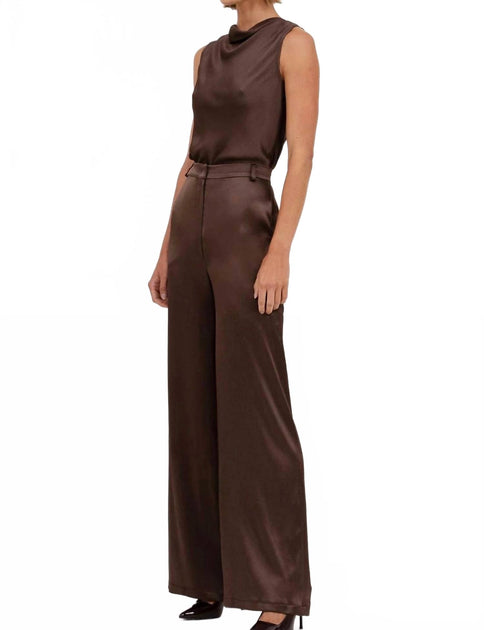 NONCHALANTLABEL Pauline Straight Leg Pant Brown Medium 3