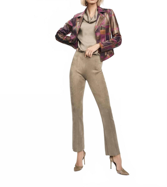 Joseph Ribkoff Scuba Suede Flared Pants Multi US 8 2