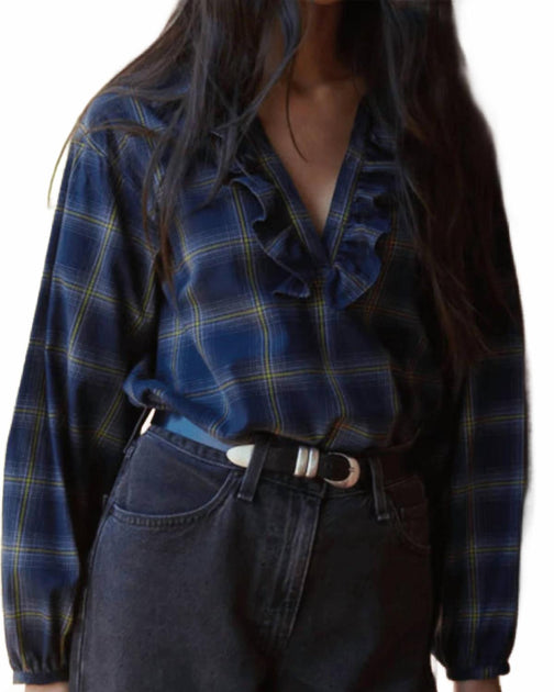 Nation LTD Beckett Blouse Blue Large 3