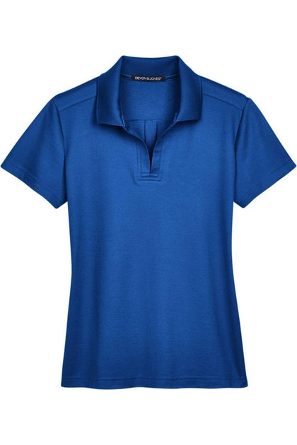 Devon & Jones CrownLux Performance Plaited Polo Blue XLarge 2