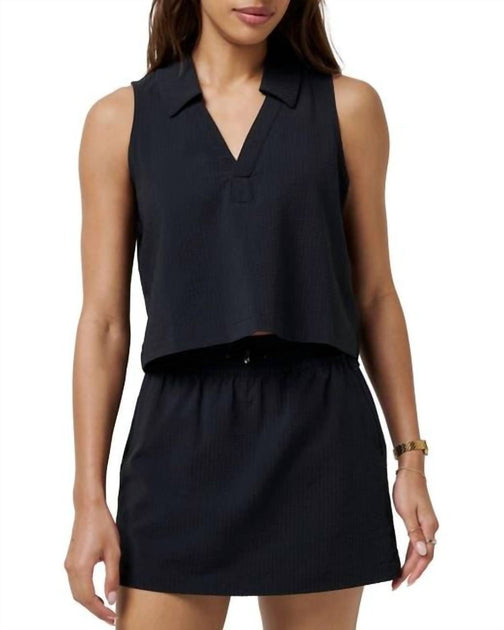 TravisMathew Timeless Breezeblend Sleeveless Polo Blue Large 2
