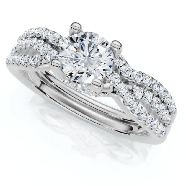Pompeii3 Infinity Engagement Wedding Ring Set 14k Gold US 7.5 4