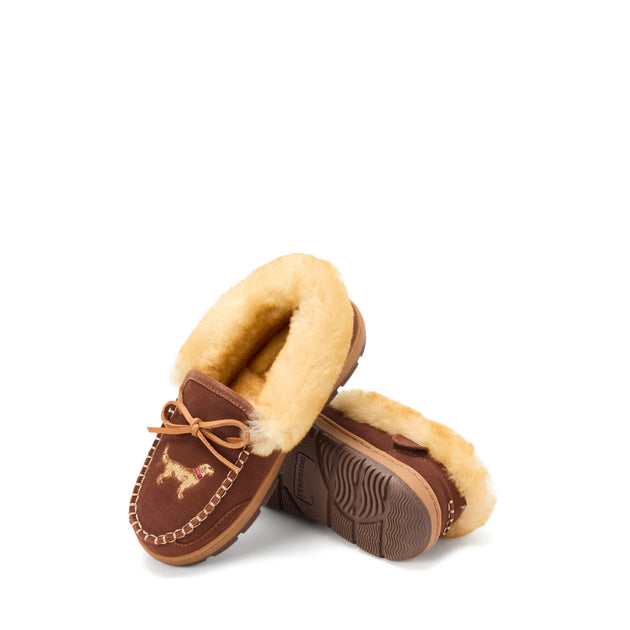 Fireside by Dearfoams Gladstone Shearling Moccasin Multi US 7 5