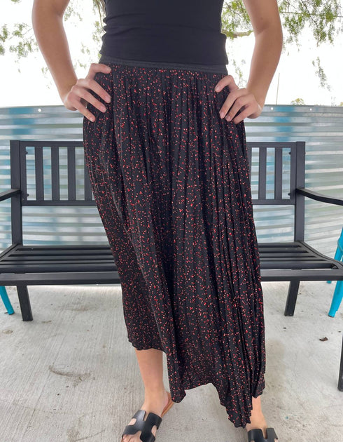 Compania Fantastica Starry Night Maxi Skirt Red Medium 2