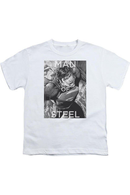 Gildan Superman Flight Of Steel T-Shirt White Medium 2