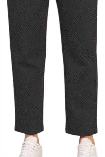 Allie Rose Textured Straight Leg Pants Black Medium 4
