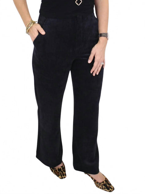 Current Air Corduroy Cropped Flare Trousers Schwarz Medium 2