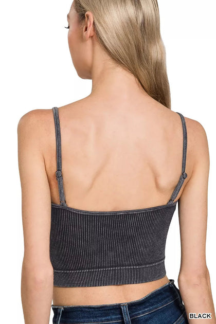 TRUEDAMES Ribbed Seamless Tank Top Black S/M 4