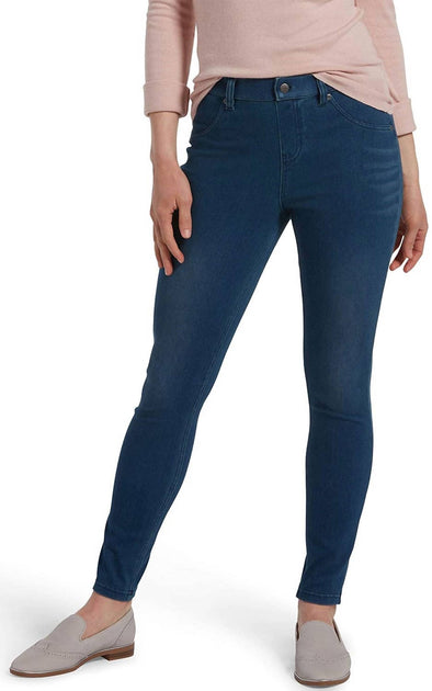 HUE Women's High Waist Denim Leggings Blue XS 3