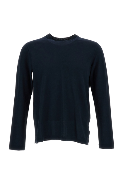 Zanone Long-Sleeve Cotton T-Shirt Blue EU 54 2