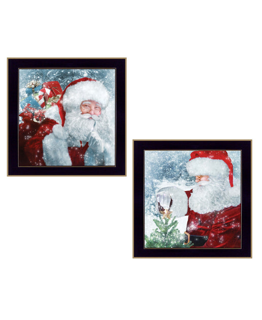 Hivvago Santas Blessings 4 Framed Print Wall Art Black 3