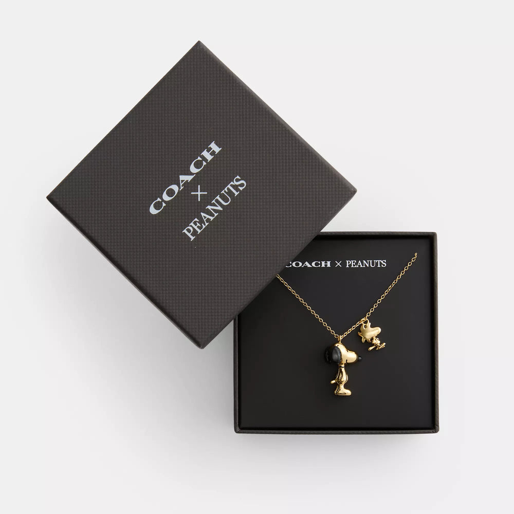 Coach Outlet Coach X Peanuts Snoopy And Woodstock Pendant Necklace