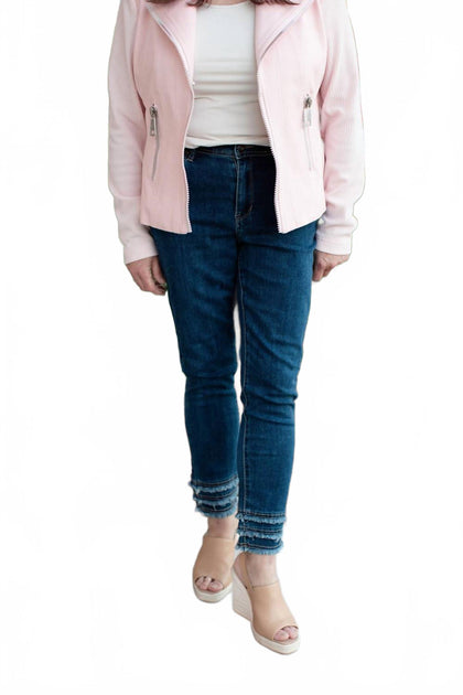 Charlie B Frayed Hem Jean Blue US 2 2