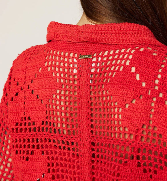 Cleobella Ileanna Crochet Mini Dress Red XSmall 4