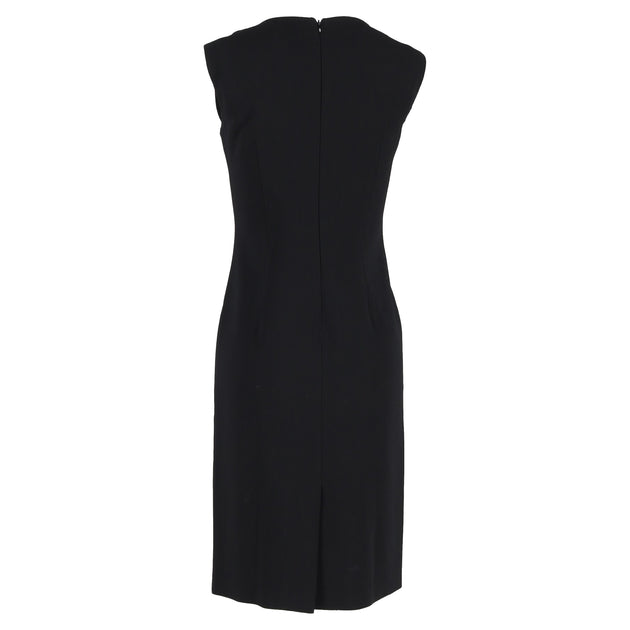 Max Mara Sleeveless Midi Shift Dress Black EU 40 4