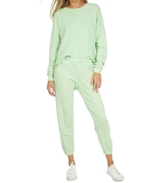 Michael Lauren Travis Crop Pullover Green Small 2