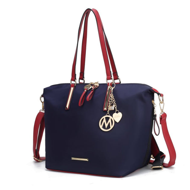 MKF Collection Layla Tote Backpack Blue Extra Large 2