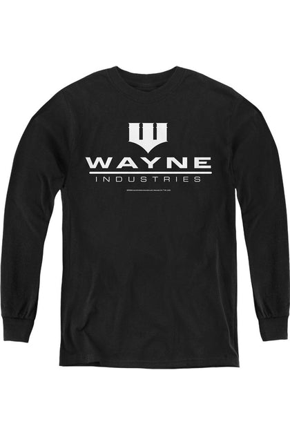 Gildan Batman Wayne Logo Youth Long Sleeve Sweatshirt Black Small 2