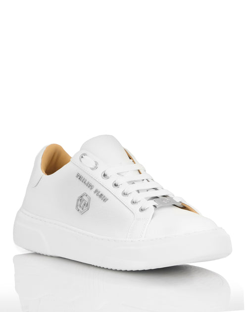 Philipp Plein Hexagon Leather Low-Top Sneakers White EU 44 2