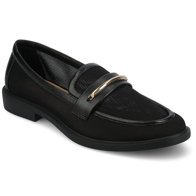 Journee Collection Rainey Mesh Loafers Black US 9 2
