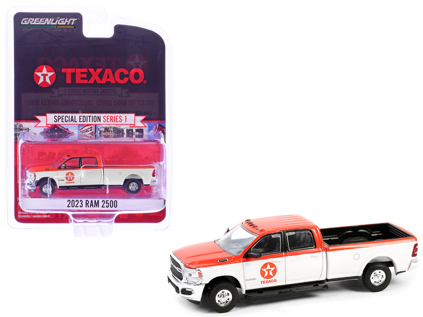Greenlight 2023 Ram 2500 Pickup Truck Texaco Orange White 1/64 2