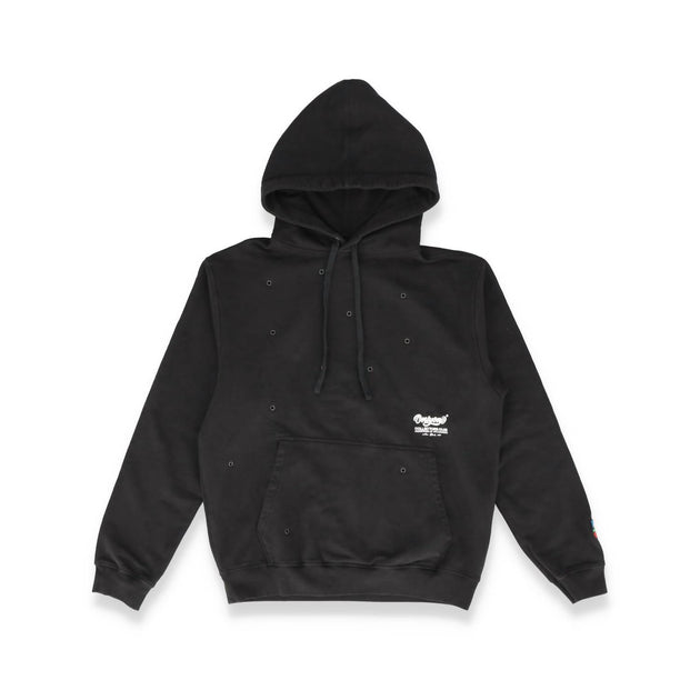 Only One Men's Eyelet Pullover Hoodie Black Medium 2