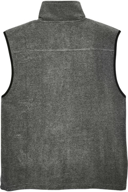 Harriton Fleece Full-Zip Vest Grey Small 3
