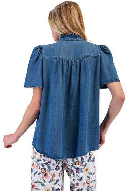 Easel Mallory Top Blue Small 3