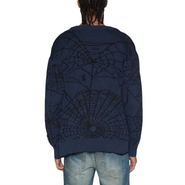 Ksubi Lies Knit Cardigan Blue Small 3