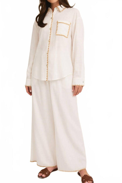 GILLI Hamptons Leinen Hemd und Hose Set Beige Medium 2