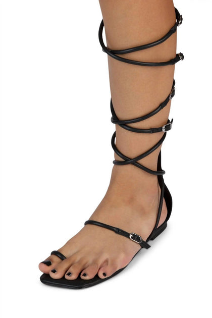 Jeffrey Campbell Gladia Gladiator Sandal Black US 6 2